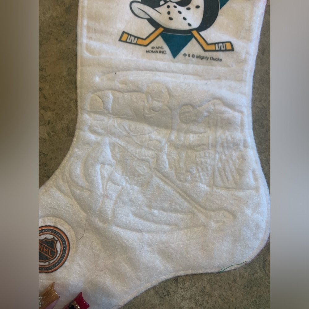 Vintage felt Mighty Ducks stocking 1993 NWT - Picture 2 of 3
